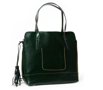 Сумка Жіноча Класична шкіра PODIUM P76 320 full leather green Podium