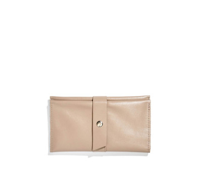 Кожаный кошелек Sambag MSH бежевый