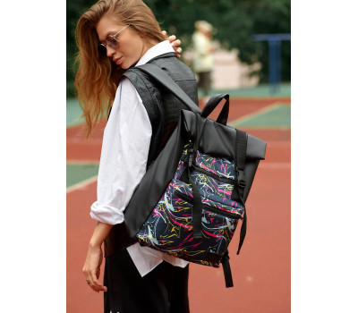 Женский рюкзак Sambag RollTop ZARD с принтом "ABSTRACT"
