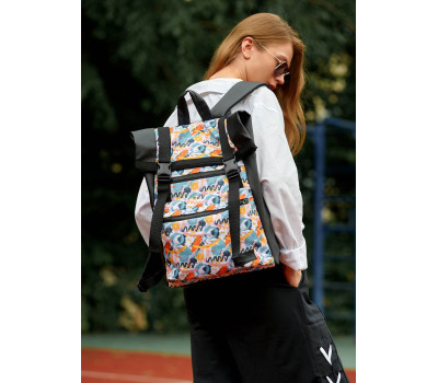 Женский рюкзак Sambag RollTop ZARD с принтом "LIGHT"