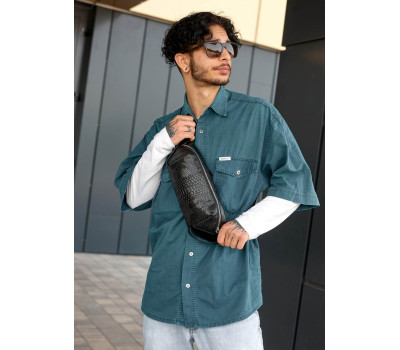 Чоловіча сумка на пояс бананка Sambag Holster MSH принт крокодила