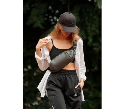 Женская сумка на пояс бананка Sambag Holster MSH графитовая