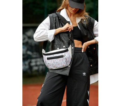 Женская тканевая сумка  с екокожей бананка Sambag Tirso Max белая