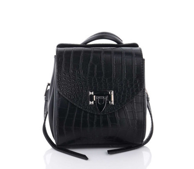 Рюкзак жіночий «Chris» чорний  кроко WeLassie