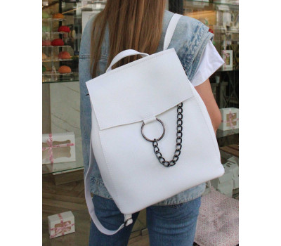 Сумка-рюкзак жіноча «Маріо» білий WeLassie