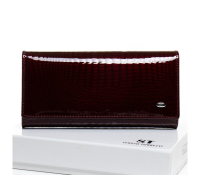 Кошелек LR кожа-лак SERGIO TORRETTI W501-2 bordo
