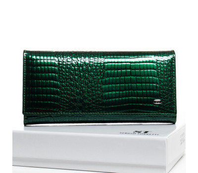 Кошелек LR кожа-лак SERGIO TORRETTI W501-2 dark-green