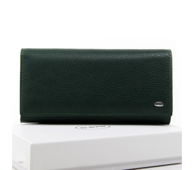 Кошелек женский кожаный зеленый DR. BOND W501 dark-green