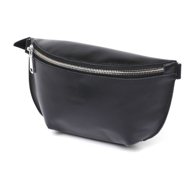 Шкіряна універсальна жіноча бананка Shvigel 16383 Чорний