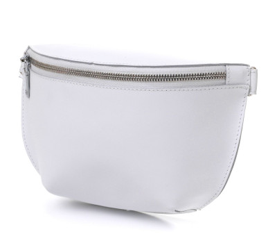 Шкіряна жіноча бананка Shvigel 16384 Білий