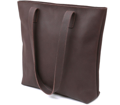 Шкіряна матова жіноча сумка Shvigel 16363 Коричневий