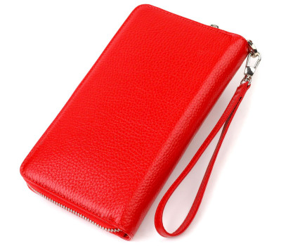 Яскравий клатч для жінок із натуральної шкіри CANPELLINI 21921 Червоний