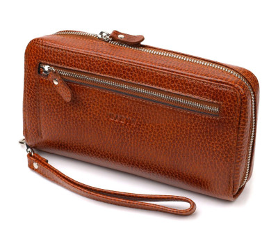 Стильний чоловічий клатч із натуральної шкіри KARYA 21947 Коричневий