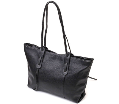 Сумка жіноча сумка з натуральної шкіри 22082 Vintage Чорна