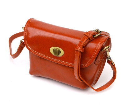 Сумка кросс-боди из натуральной кожи 22091 Vintage Рыжая