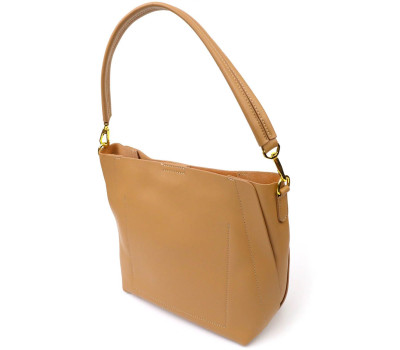 Жіноча ділова сумка з натуральної шкіри 22110 Vintage Пісочна