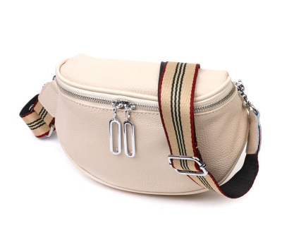 Сучасна жіноча сумка через плече з натуральної шкіри 22115 Vintage Біла