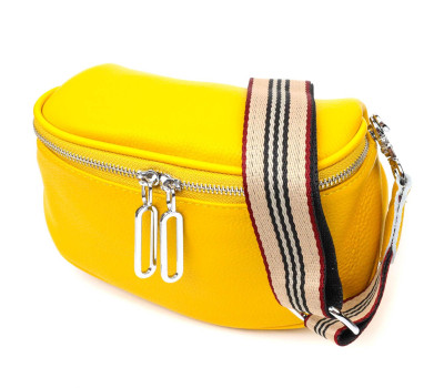 Яскрава жіноча сумка через плече з натуральної шкіри 22116 Vintage Жовта