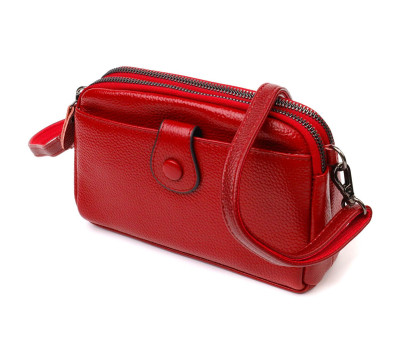 Яскрава сумка-клатч у стильному дизайні з натуральної шкіри 22125 Vintage Червона