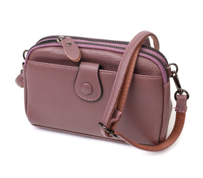 Чудова сумка-клатч у стильному дизайні з натуральної шкіри 22126 Vintage Пудрова