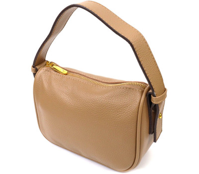 Сумка на плече крос-боді з натуральної шкіри 22128 Vintage Бежева