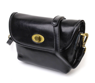 Идеальная сумка кросс-боди из натуральной кожи 22132 Vintage Черная