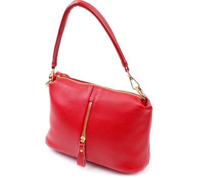Жіноча яскрава сумка через плече з натуральної шкіри 22136 Vintage Червона