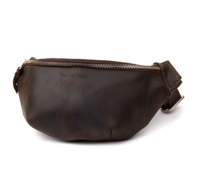 Бананка в матовій шкірі GRANDE PELLE 11154 Коричнева