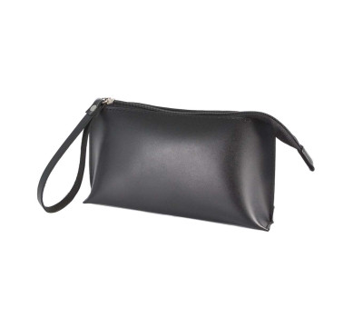 487 косметичка жіноча шкіра чорна Lucherino