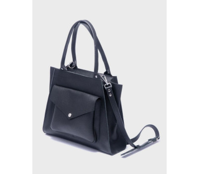 Жіноча шкіряна сумка Крісті Чорний Флотар Dekey (6728)