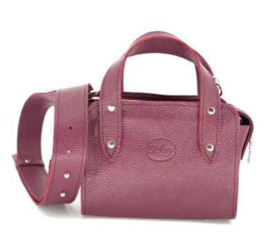 Жіноча шкіряна сумка Майя Бордовий Флотар Dekey (9351)