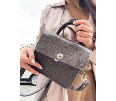 Жіноча шкіряна сумка Міні Коричневий Dekey (9126)