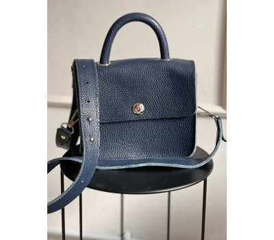 Жіноча шкіряна сумка Міні Синій Dekey (9129)