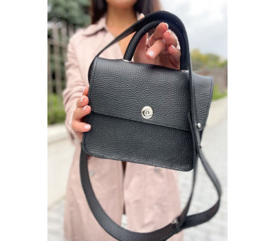 Жіноча шкіряна сумка Міні Чорний Dekey (9124)