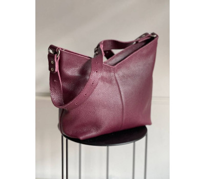 Жіноча шкіряна сумка Моніка Бордовий Dekey (9498)