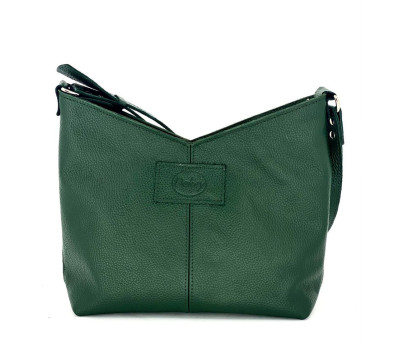 Жіноча шкіряна сумка Моніка Зелений Dekey (9376)