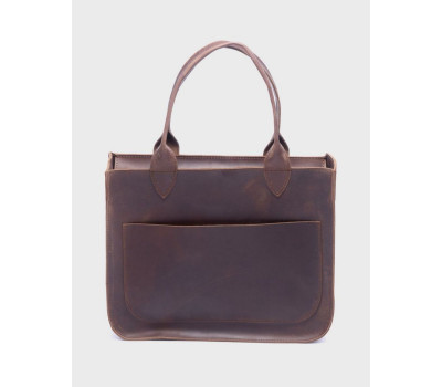 Жіноча шкіряна сумка Перфекто Горіх Dekey (6366)