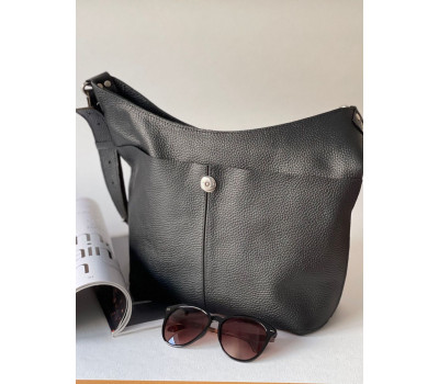 Жіноча шкіряна сумка Сара Чорний Dekey (9154)