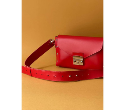 Жіноча шкіряна сумка Фурія Червоний Dekey (9046)
