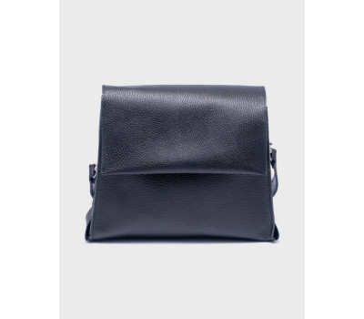 Жіноча шкіряна сумка Хольт Чорний Флотар Dekey (6769)