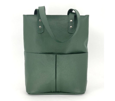 Жіноча шкіряна сумка Шопер Зелений Dekey (9386)