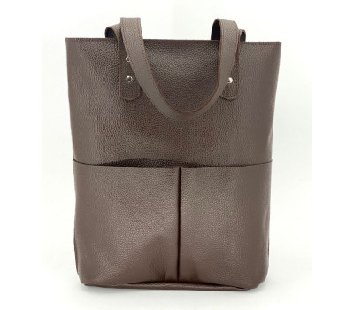 Жіноча шкіряна сумка Шопер Коричневий Dekey (9392)