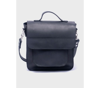 Шкіряна сумка На магнітах Чорний Унісекс Dekey (6447)