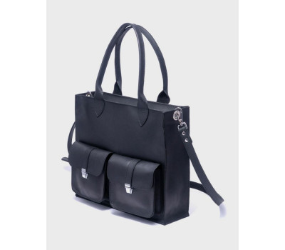 Шкіряна сумка Алькор Чорний Dekey (6593)