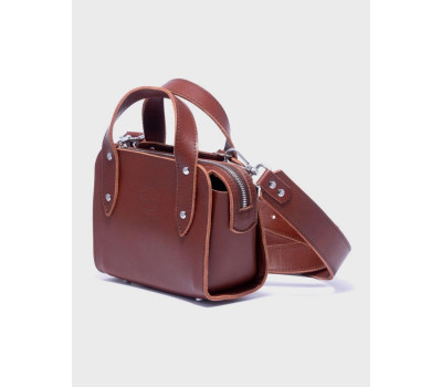 Шкіряна сумка Майя Коньяк Dekey (6674)