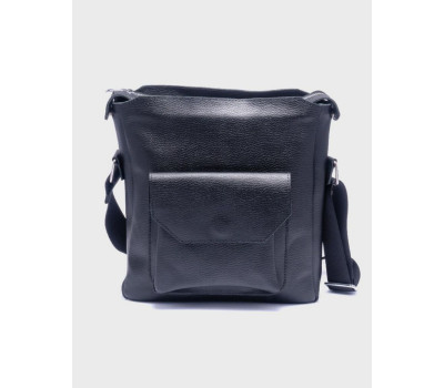 Шкіряна сумка-планшет Большой Чорний Флотар Унісекс Dekey (6752)