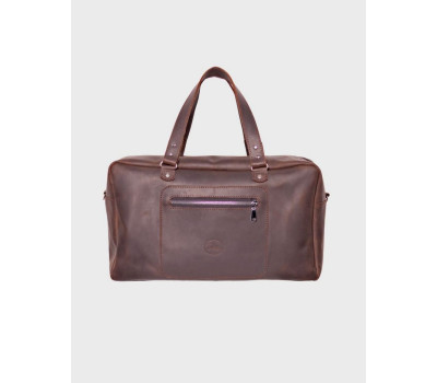 Шкіряна сумка Саквояж Горіх Унісекс Dekey (6706)