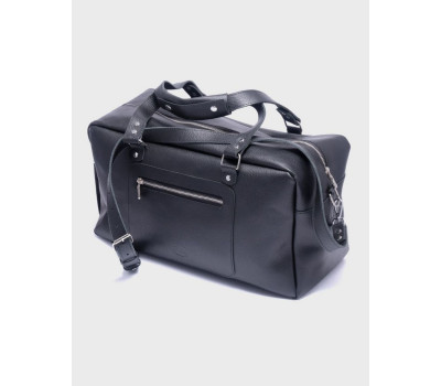 Шкіряна сумка Саквояж Чорний Флотар Унісекс Dekey (6702)