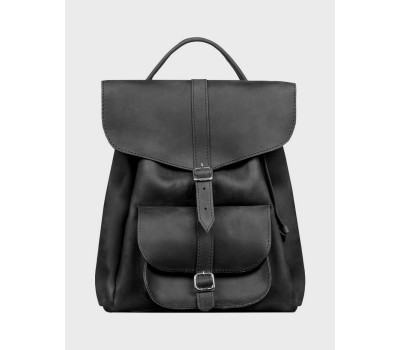 Жіночий шкіряний рюкзак Чорний Dekey (6484)