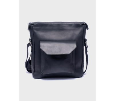 Шкіряна сумка-планшет Большой Чорний Унісекс Dekey (6748)